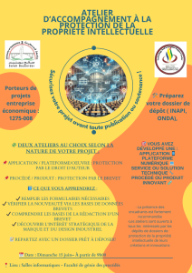 ورشة مرافقة في حماية الملكية الفكرية – الإيداعات